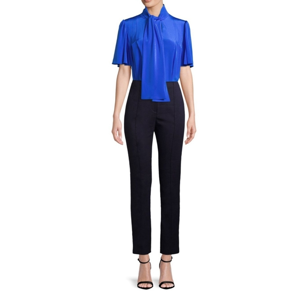 Diane Von Furstenberg tie neck silk blouse size 4